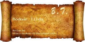 Bodnár Tilda névjegykártya